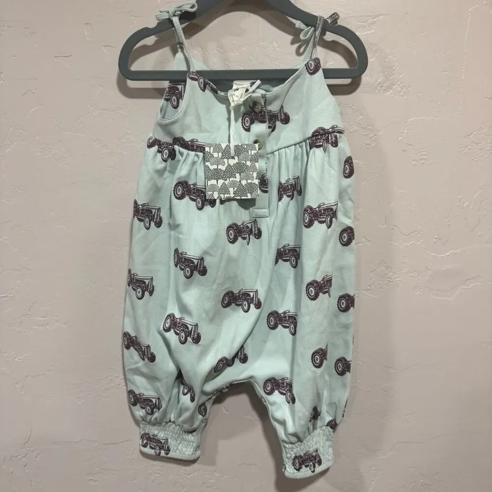 Kate Quinn Tractors Tie Strap Jumpsuit 12-18m